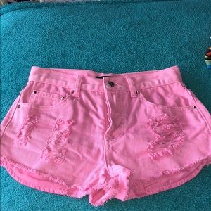 pink with gold studs shorts size 25 forever 21